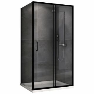 Душевой уголок Abber Schwarzer Diamant AG30100B5-S90B5 100х90 см, профиль черный, стекло прозрачное