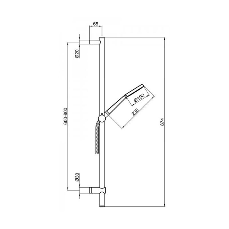 Душевой гарнитур Webert Shower Set AC0929015, хром глянцевый