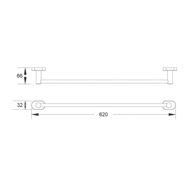 Полотенцедержатель BELZ B90001, хром