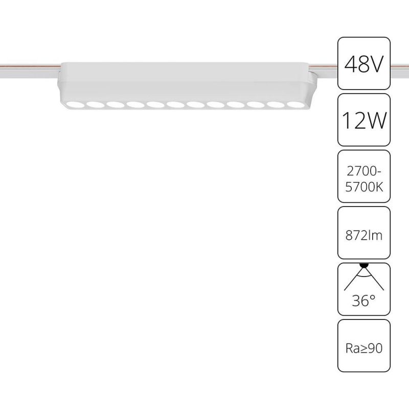 Магнитный трековый светильник Arte Lamp RAPID A2954PL-1WH фото 1