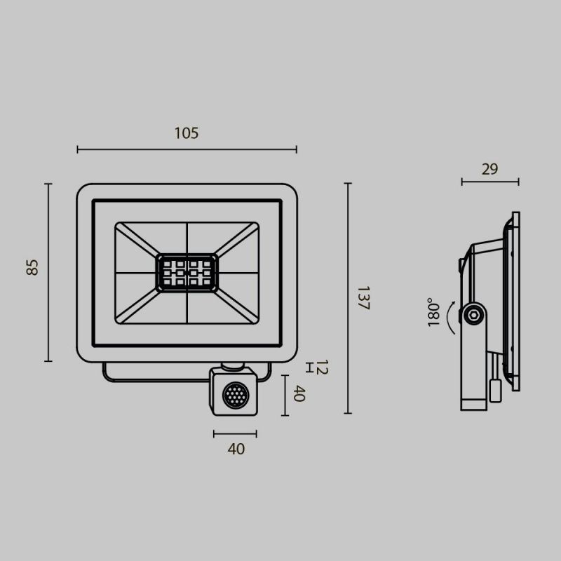 Прожектор Maytoni Flood 230V 10W IP65 6500K FL001-L10B6KSR фото 9