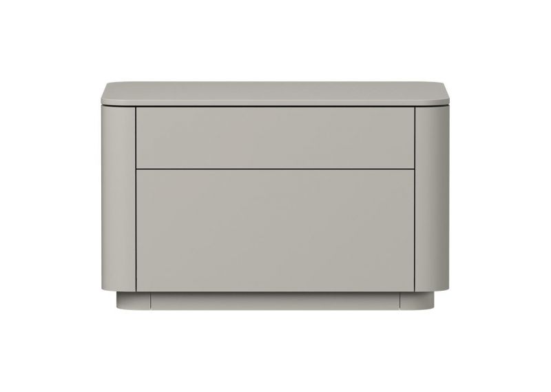 Тумба прикроватная Ellipsefurniture Tammi 2 ящика ширина 60 см (серо-бежевый) TM010202160101 фото 1