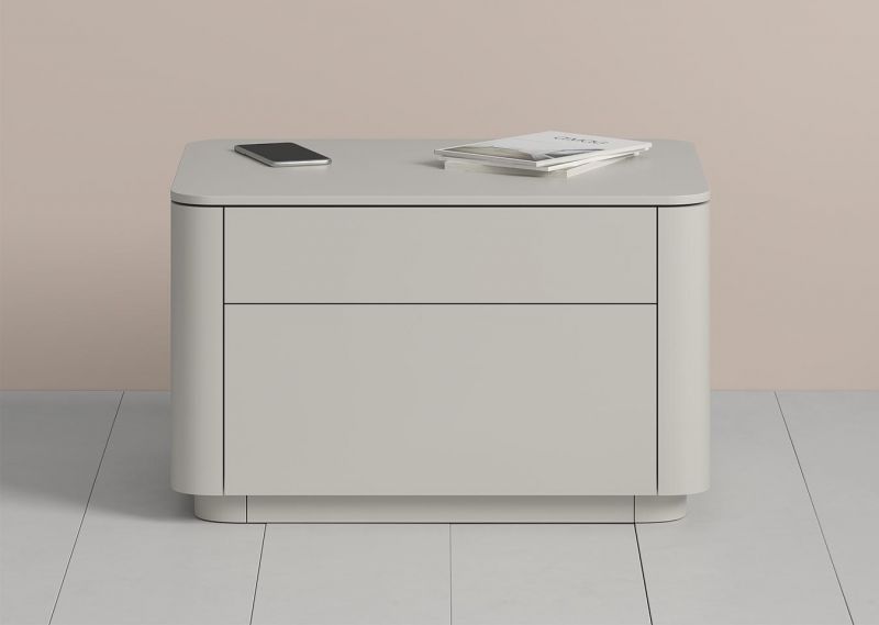 Тумба прикроватная Ellipsefurniture Tammi 2 ящика ширина 60 см (серо-бежевый) TM010202160101 фото 3