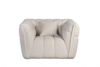 Кресло Garda Decor Prato букле белый 120*106*74см BD-3145166