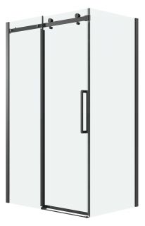 Душевой уголок Grossman Classic 120.K33.04.1310.21.00, 130х100 см, профиль черный матовый, стекло прозрачное