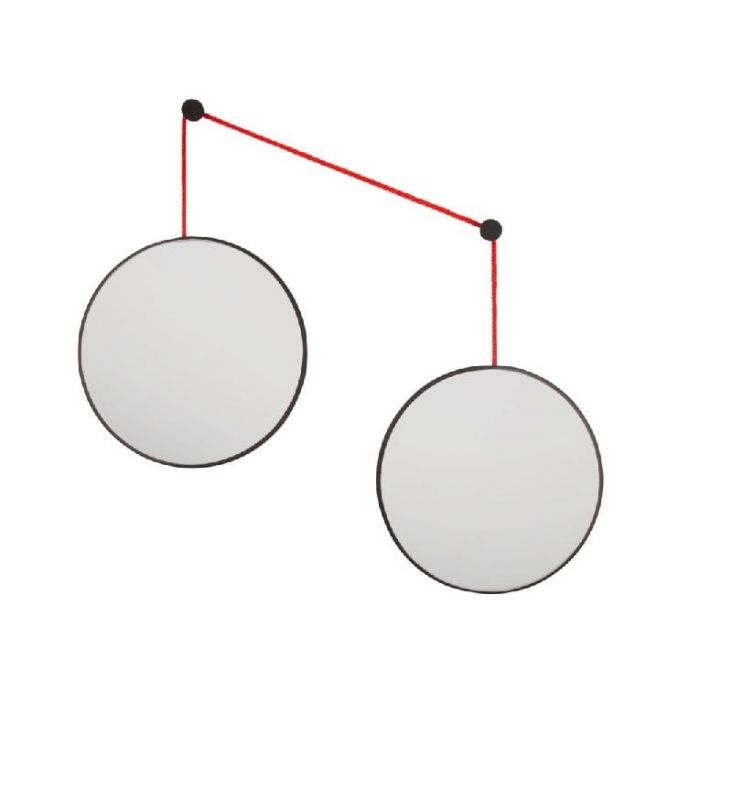Зеркала Art Mirror по 30см  Balance S Black на красном шнуре BD-3148675 фото 1