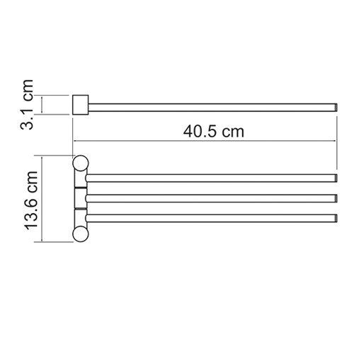 Держатель полотенец WasserKRAFT K-1033