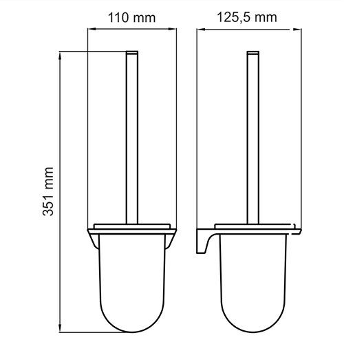 Щетка для унитаза подвесная WasserKRAFT Glan K-5127