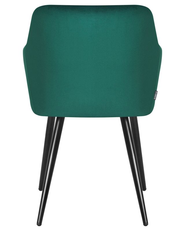 Стул Dobrin 8266-LML ROBERT, цвет сиденья зелёный велюр (V108-64), цвет основания черный