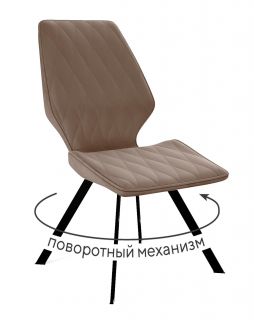 Стул DikLine 243 B5 LATTE поворотный/ ножки черные Фабрика Мебели ДИК BD-2232207