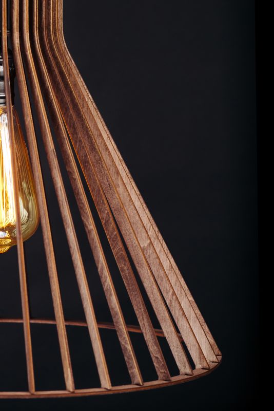 Подвесной деревянный светильник Woodshire Конус 2040pl
