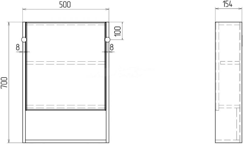 Зеркальный шкаф Vigo Urban zsh.URB.50, 50х70 см