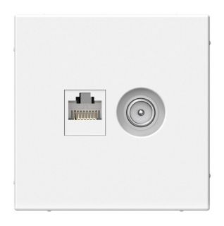 Розетка ТВ+компьютерная TV+RJ45 Systeme Electric ARTGALLERY, скрытый монтаж, лотос, BD-3025038