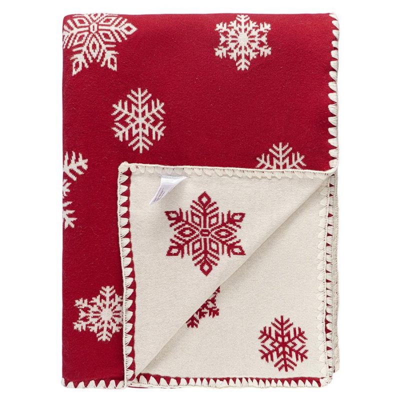 Плед из хлопка с новогодним рисунком fluffy snowflakes из коллекции new year essential, 130х180 см Tkano BD-3042939 фото 6