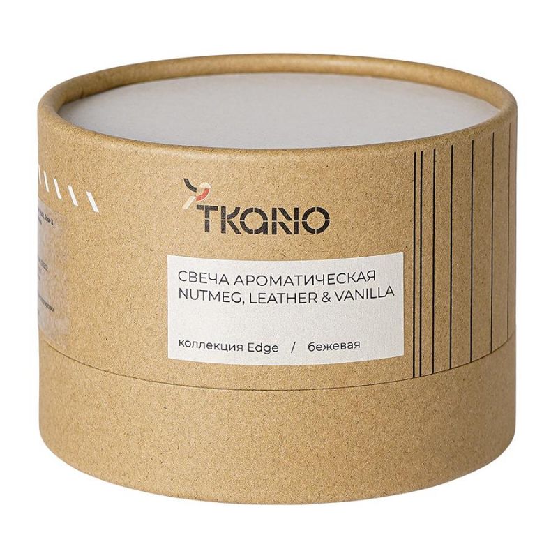 Свеча ароматическая nutmeg, leather & vanilla из коллекции edge, бежевый, 30 ч Tkano BD-3043146 фото 7
