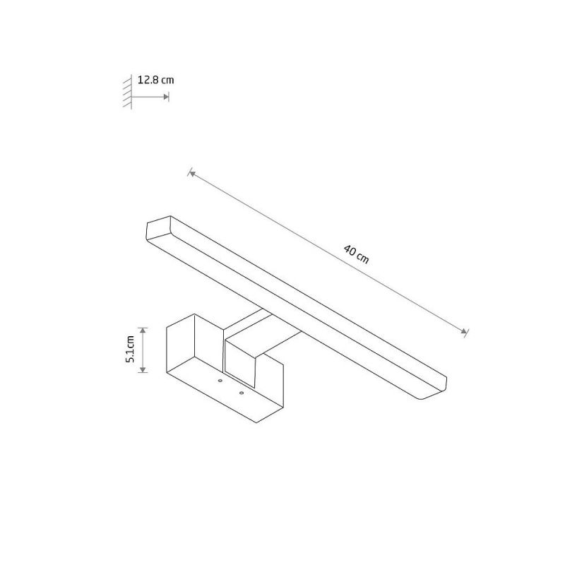 Подсветка для зеркал Nowodvorski Cezanne Led S IP44 3000K 8W 10665 фото 8