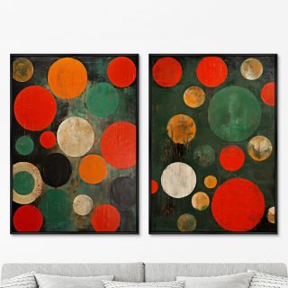 Набор из 2-х репродукций картин ArtNoMore на холсте Planets of color, 2024г.