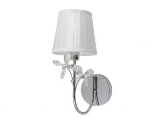 Бра Newport 1170 Chrome Clear crystal White shade Е14 1171/A