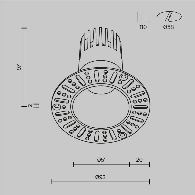 Встраиваемый светильник Maytoni Dip LED 4000К(белый) 10W DL120-10W-4K-TRS-W фото 4