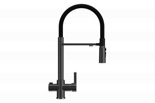 Смеситель для кухни Ulgran Classic U-026 черный матовый