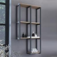 Стеллаж с полками подвесной Comforty Порто 00-00010675CF дуб дымчатый