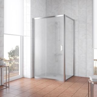 Душевой уголок Vegas Glass ZP+ZPV 150х70 08 R04, профиль хром, стекло с узором