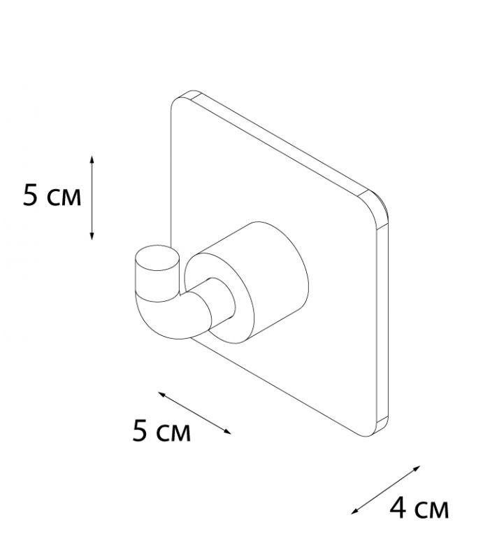 Крючок одинарный Fixsen Square FX-93105