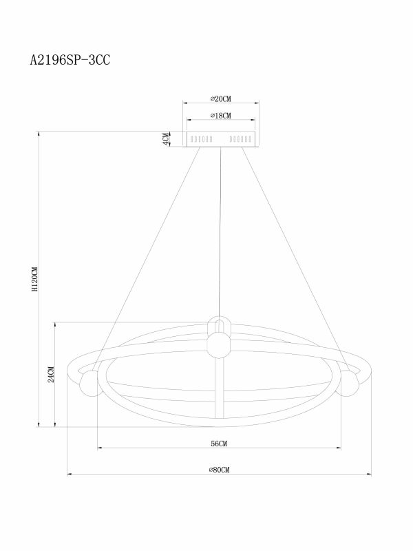 Подвесная люстра Arte Lamp HARLEY A2196SP-3CC