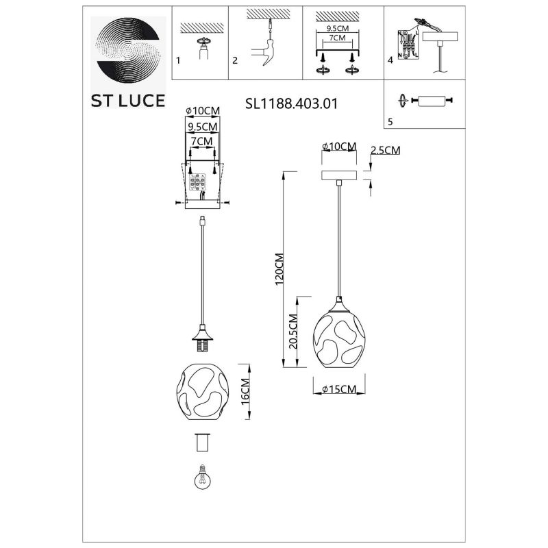 Подвес ST Luce IDESIA SL1188.403.01 фото 6