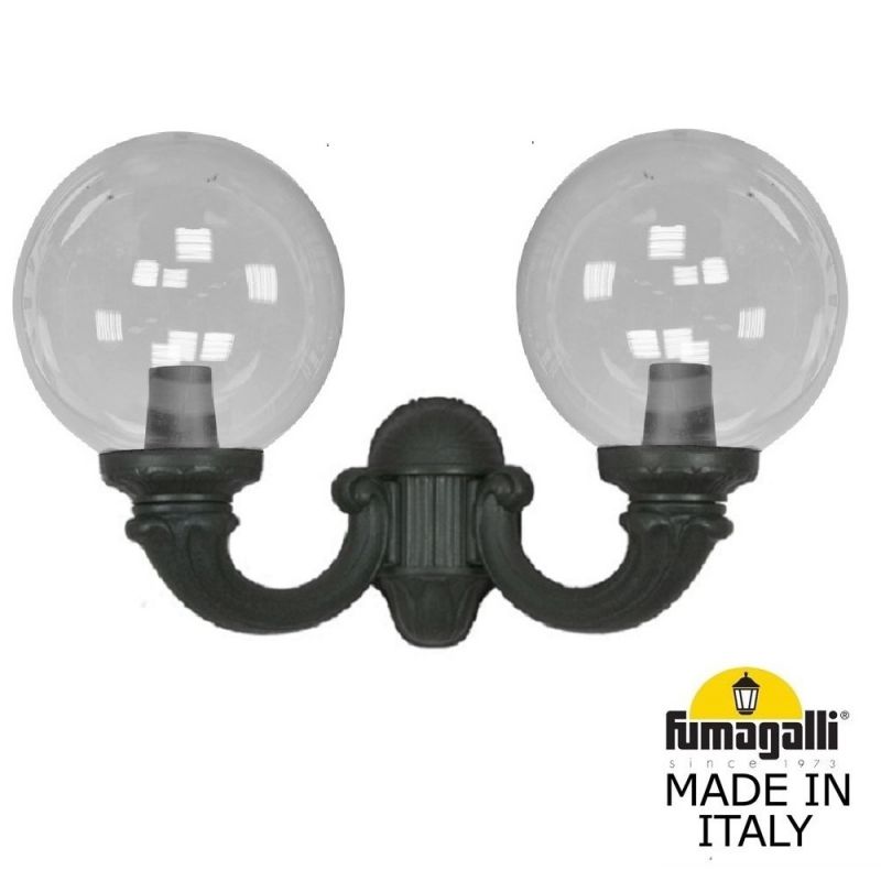 Уличный светильник-бра FUMAGALLI GLOBE 300 черный, прозрачный G30.142.000.AXF1R