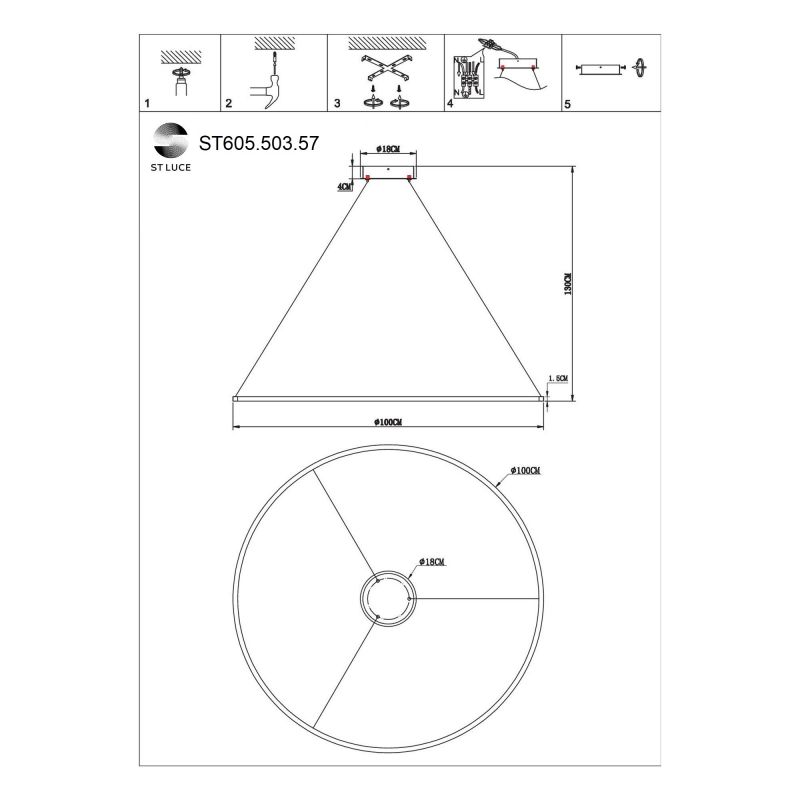 Cветильник подвесной  SMART ST Luce  ST605.503.57