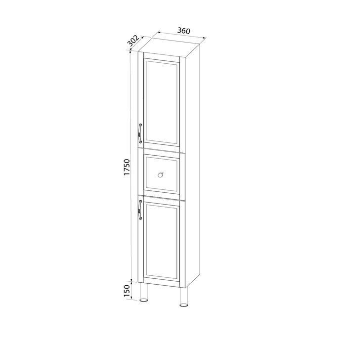 Пенал напольный Iddis Oxford OXF36W0i97