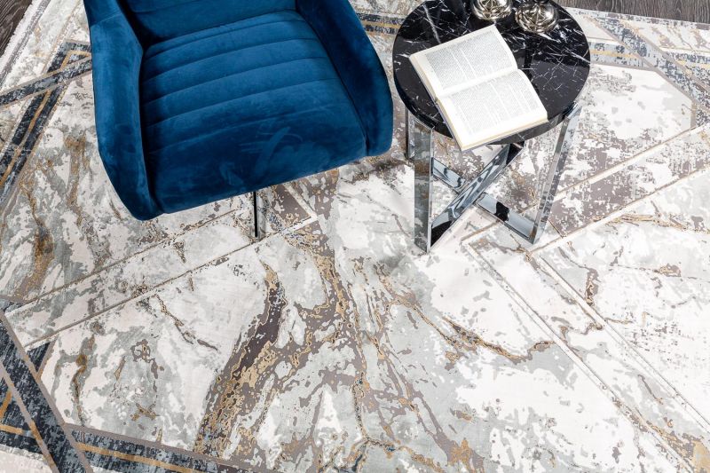 Турецкий ковер из эвкалиптового шёлка и акрила Carpet «SELECTED» M461A-CREAM-DGRAY 200 x 290 см фото 5