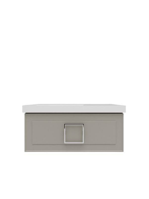 Тумба под раковину подвесная La Fenice Cubo Cappuccino FNC-01-CUB-C-90 90 см, бежевая фото 1