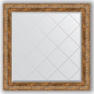 Зеркало с гравировкой в багетной раме 85x85 Evoform EXCLUSIVE-G BY 4316 виньетка античная бронза
