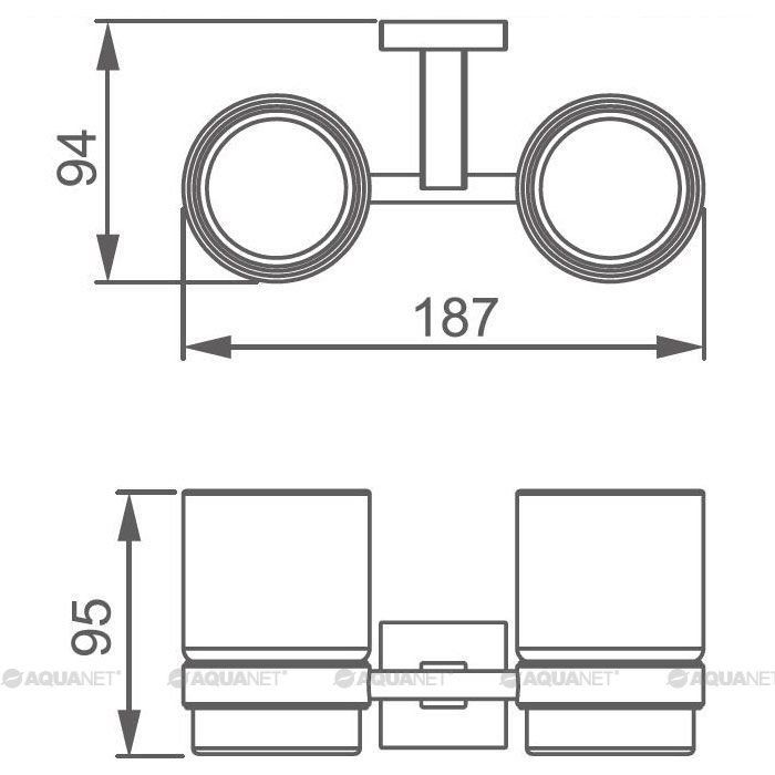 Стакан Aquanet 6184 (двойной) 00202107