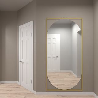 Напольно-настенное зеркало в раме GENGLASS KVADEN XL BD-2138080 золотое