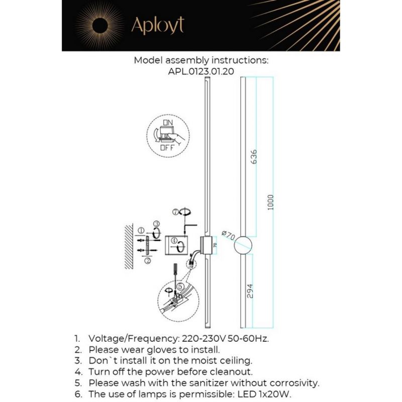 Бра Aployt Gabi APL.0123.01.20