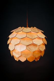 Подвесной деревянный светильник Woodshire Астеко 1330vi