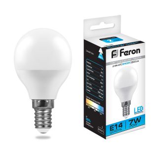 Лампа светодиодная Feron E14 7W 6400K 25480