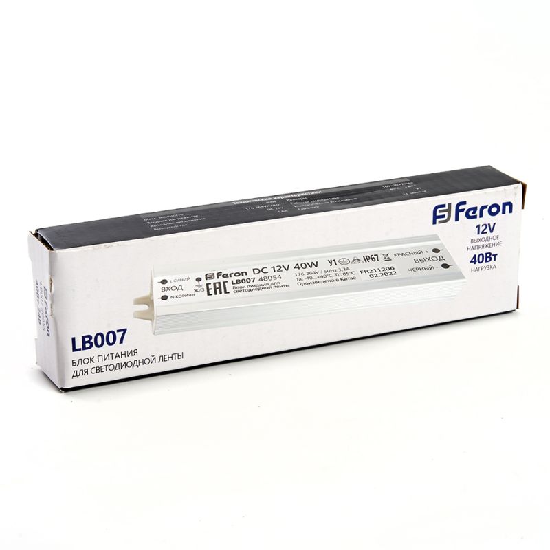 Трансформатор для светодиодной ленты Feron lb007 48054 фото 3