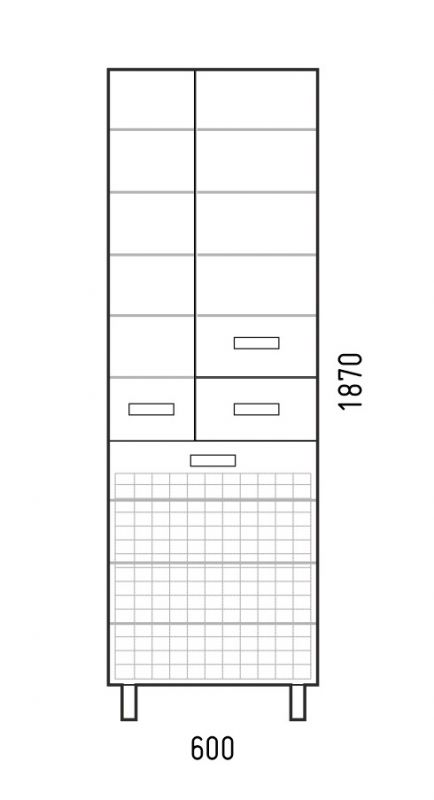 Пенал Corozo Денвер SP-00000535 60 см