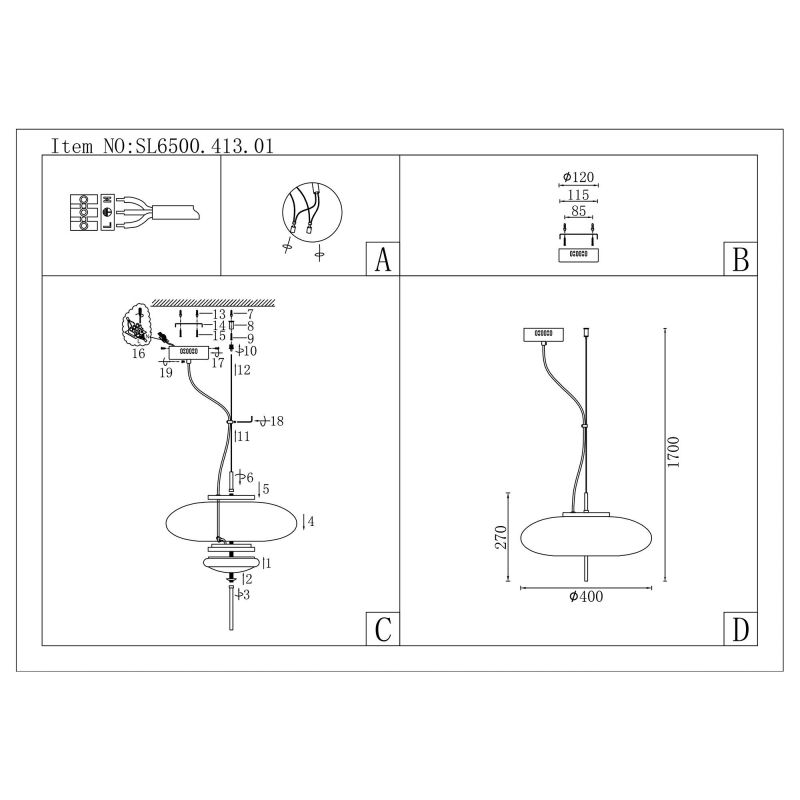 Подвес ST Luce HELIA SL6500.413.01