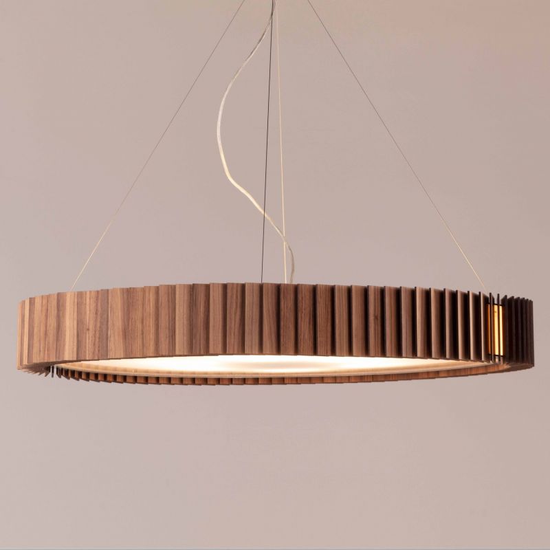 Подвесной светильник Woodled Rotor Chandelier 1000 , американский орех , на струнном подвесе R-02-1000 фото 1