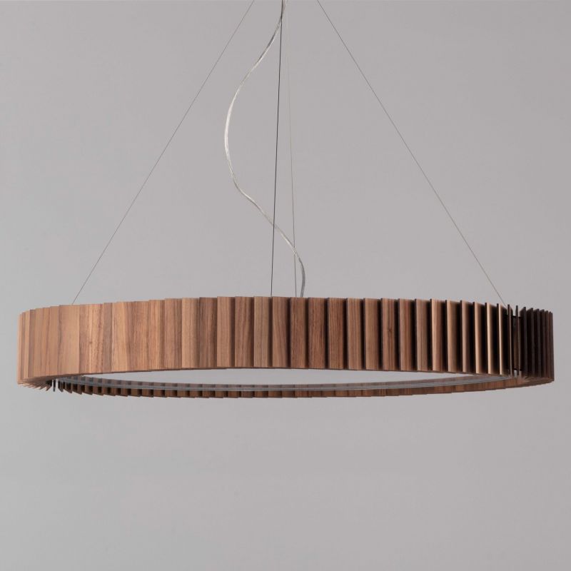 Подвесной светильник Woodled Rotor Chandelier 1000 , американский орех , на струнном подвесе R-02-1000 фото 2