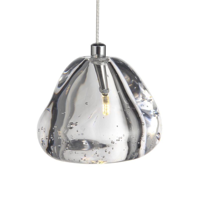 Светильник подвесной ST-Luce WATERFALL Хром/Прозрачный с пузырьками воздуха LED 1*3W 3000K SL6017.101.01
