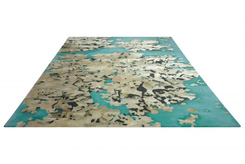 Китайский ковер из шерсти и арт-шёлка Carpet «PRISMATIC N» PRS06-AQUA 259 x 351 см фото 2