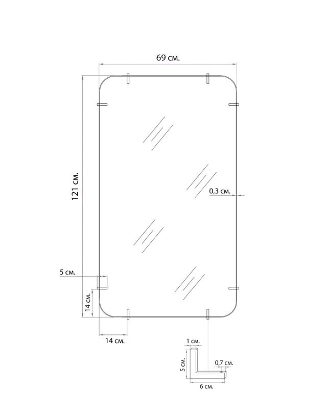 Настенное зеркало в раме LH Mirror Home “Пали” BD-3048704