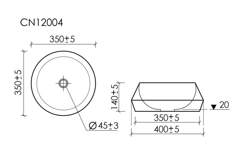 Раковина-чаша Ceramica Nova MAYA CN12004MW 40 белая матовая фото 8