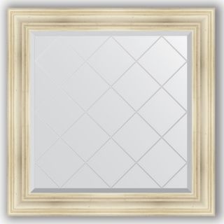 Зеркало с гравировкой в багетной раме 89x89 Evoform EXCLUSIVE-G BY 4332 травленое серебро